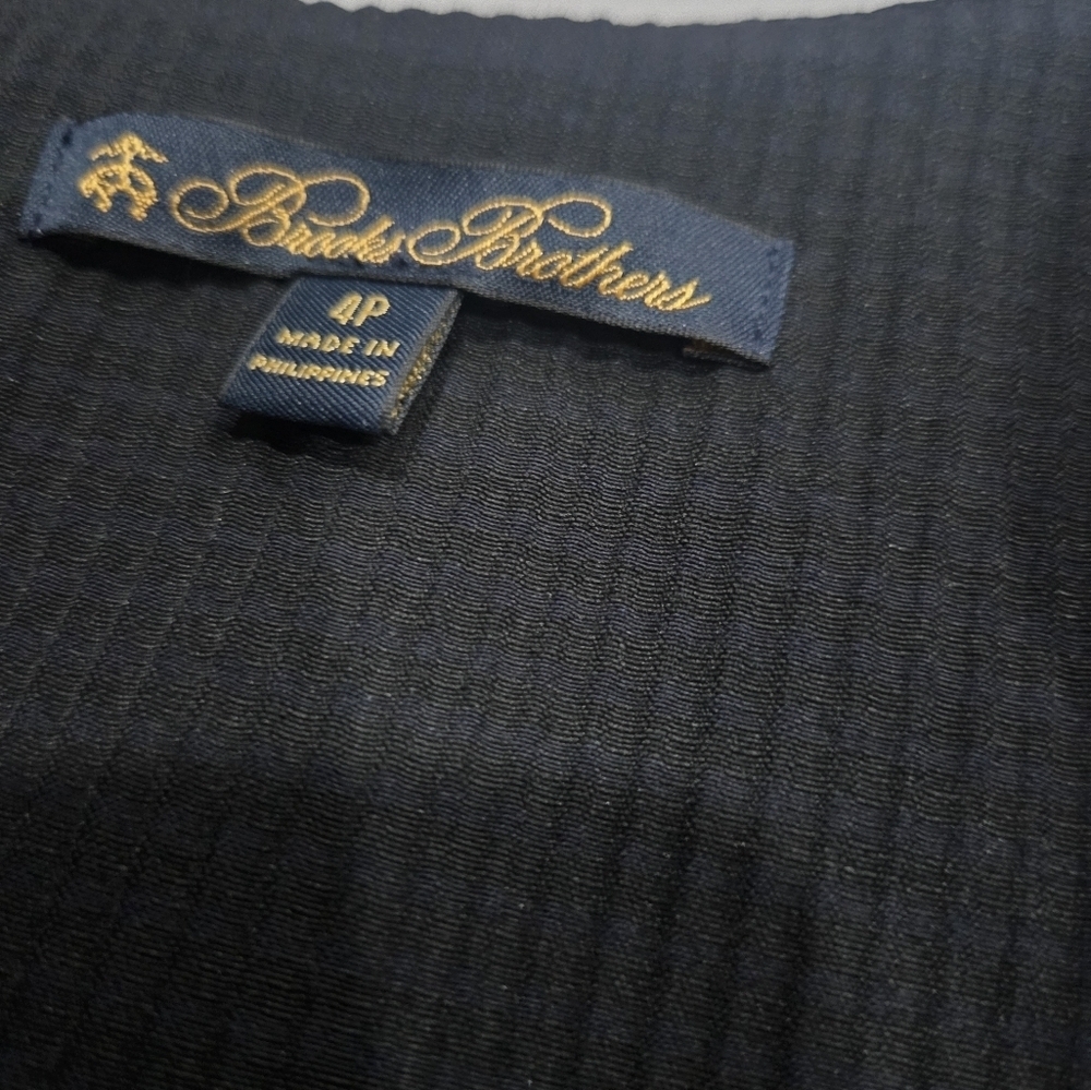 Brooks Brothers Elegant Black Textured two Buttons Women's Blazer Sz.4P - Picture 8 of 12